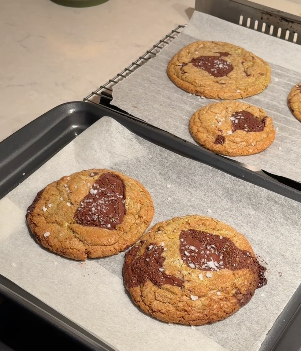 Pistachio Papi Dark Choc Brown Butter Cookies